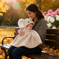 2025 Baby Outdoor Cape Cloak Coat Super Cute Adorable Infant Autumn Winter Windproof Shawl Coat Wrap