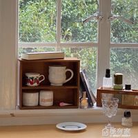 復古木質收納櫃桌面化妝品文具餐具杯子展示抽屜櫃