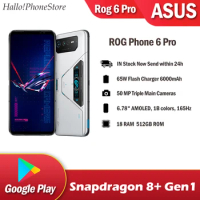 NEW ASUS ROG Phone 6 Pro Snapdragon 8+Gen 1 5G 6000mAh Battery Google PLAY 165Hz AMOLED 18GB RAM 512GB ROM Gaming Global Rom