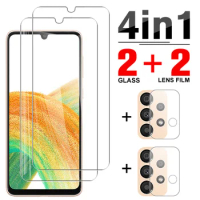 4in1 Tempered Case Case For Samsung Galaxy A33 5G Camera Protect Film For Samsung A53 A73 A23 A13 A03s A03 Core Screen Protecor