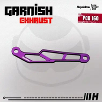 Hayaidesu Garnish Knalpot Honda PCX 160 & VARIO 160 - Garnish Variasi Full CNC Anodized Ungu
