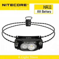 NITECORE HA11 headlamp AA Battery headlight Waterproof Camping Head lamp Fishing head lamp Running headlight Camping Torch