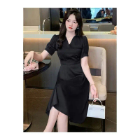 Dress Arsyila Scuba Premium - Dress Variasi Kerah V