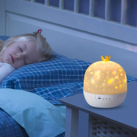 Night Light Projector with Music 15/21 Projection Theme Star Projector 3 Light Modes Crown Night Lig