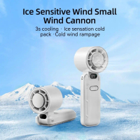 Portable Turbo Cooling Fan - 6000mAh 15H Runtime 5 Speeds LED Display Fast Charge Foldable Neck Fan