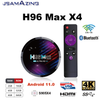 2022 H96 MAX X4 Android 11 Smart TV Amlogic S905X4 24GB RAM1632 64GB 8K 24fps 3D Wifi 2.4G &amp;5G Set Stream Media Player