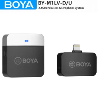 BOYA BY-M1LV Wireless Lavalier Lapel Microphone for iPhone Android PC Laptop Mobile Smartphone Youtube video Recording Streaming