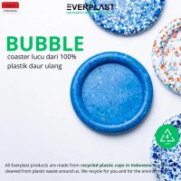 Coaster Tatakan Gelas BUBBLE Everplast Recycle Plastic Daur Ulang Sustainable Eco Green Product LDPE