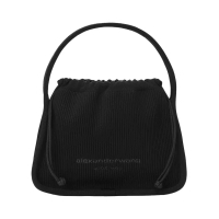Alexander Wang Ryan Small Bag in Ribbed Knit Handbag Black