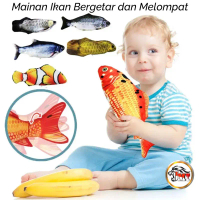 Mainan Anak Ikan Bergerak Mainan Kucing Boneka Ikan Bisa Gerak Dancing fish Ukuran Jumbo