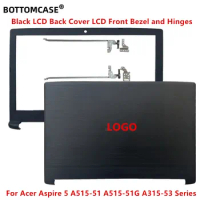 BOTTOMCASE® Black New For Acer Aspire 5 A515-51 A515-51G A315-53 Series Laptop LCD Back Cover / LCD Bezel / LCD Hinges