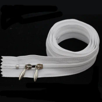1pcs white 39.37 inch (100cm) No. 3 zipper, tailor-made nylon zipper, double closed end nylon home textile quilt cover zipper
