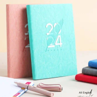 2024 English Version Planner A5 Journal Pocket Notebooks Notepad Agenda Planner Diary Weekly 365days Daily Organizer