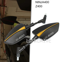 Kaca Spion Samping Sepeda Motor untuk Kawasaki Z400 Z 400 Ninja400