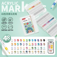 BÚT ACRYLIC MARKER GRASP 12/18/24/36/48 MÀU, MÀU CHỐNG NƯỚC, VẼ MỌI CHẤT LIỆU - TÔ MÀU DIY VẼ GIÀY, 
