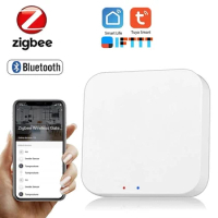Tuya Zigbee Smart Gateway Hub Multi-Mode Smart Home Scenes WiFi Bluetooth Wireless Remote Control Work with Alexa Google Home