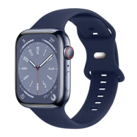 For apple watch ultra2 band ultra 49mm iwatch 9 8 7 45mm 41mm 44mm 40mm silicone strap for applewatch se 6 5 4 3 42mm 38mm strap