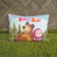 Bantal Kotak Motif Kartun Masha and the bear