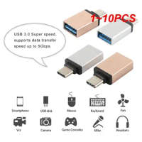 1~10PCS Type C OTG Adapter USB Type-C Male To USB 3.0 Female Converter For Macbook USB C OTG Connector