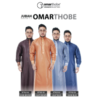 JUBAH LELAKI OMARTHOBE  STYLE 02 Long Sleeve with Cuff Men Muslim Wear Promosi Jubah Lelaki Murah Po