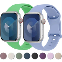 Strap For Apple Watch band 44mm 45mm 41mm 40mm 49mm 42mm 38mm Silicone Sport bracelet correa iwatch Series 8 Ultra 7 se 3 5 4 6