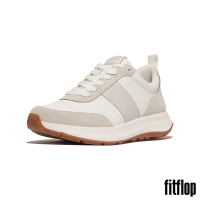 【FitFlop】F-MODE FLOW 異材質厚底休閒鞋-男(都會白/北極灰)