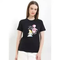 Giordano Women's Alice in Wonderland Tee - Signature Black [0539527402] S