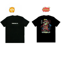 Kaos Oblong Pendek Katun T Shirt Glow In The Dark Ryujin Black Leisure Free Pengiriman tempat 100% k