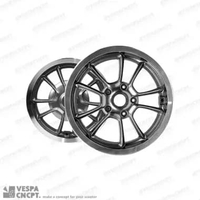 Piaggio Original Velg Yacht Front Rear Dark Grey Vespa Sprint Primavera Lx S Ring 12 Set