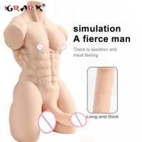 Big Penis Male Body Sex Doll for Women Men Adult Sex Toys Men's Cock Huge Dildo Doll Real Men's Body Porn Doll Lesbian Gay Goods
