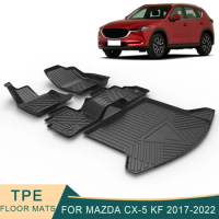 For Mazda CX-5 KF 2017-2023 CX5 Auto Car Floor Mats All-Weather TPE Foot Mats Odorless Pad Waterproof Tray Mat Accessories