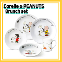 Corelle x PEANUTS Brunch set Re-born edition/ Corelle set/Dining Sets/ Snoopy Kitchen/Snoopy plate/S