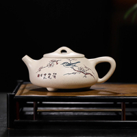 工廠直銷 免運 茶壺 紫砂壺 250毫升宜興紫砂壺原礦白段泥可變色家用紫砂茶壺景舟石瓢壺特惠/可開發票Z1017