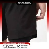 Celana Pendek Olahraga Pria Anko Active Mens Dual Layer Shorts|Celana Olahraga Lari Cowo Running Sho