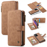For Samsung Galaxy Note 20 Ultra Note 10 CaseMe Genuine Wallet Case Luxury 2 in 1 Detachable Leather Phone Cover Magnetic Case