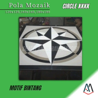 GRANIT POLA MOZAIK SET 180x180 - MOTIF BINTANG KOMPAS - CIRCLE XXXX