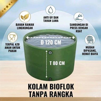 Kolam Terpal Bulat Korea A20 Diameter 120 cm Tinggi 80 cm | Karpet Talang Tanpa Rangka Anti Bocor 1 