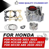 For HONDA PCX150 PCX160 ABS SH150 ABS 2020 2021 2022 Motorcycle Accessories 60MM Bore Cylinder Kit piston Ring Gasket Set Parts
