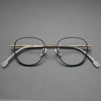 Titanium Optical Glasses Frame Women Vintage Round Prescription Eyeglasses Men Myopia Photochromic Myopia Glasses Circle Glasses