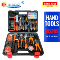 Hiroki Tool Kit Set Box Peralatan Pertukangan Hand Tools Lengkap 102Pc Pasti Ori