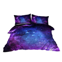 Beautiful Starry Sky Design Bedding Set for Girls and Women Decorative 3 Piece Duvet Cover with 2 Pillow Shams
