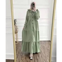 Baju TIRANI DRESS GAMIS WANITA CRINKLE Olive