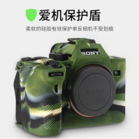 For Sony Alpha 7S III ILCE-7SM A7S3 Mirrorless Camera Litchi Texture Soft Silicone Camera Body Case Skin Bag Protector Cover