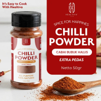 HEALTIVA Chilli Powder 45gr Cabe Bubuk Cabai Bubuk Halus Extra Pedas Bubuk Cabe Asli Tanpa MSG