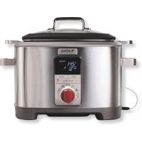 Wolf Gourmet Programmable 6-in-1 Multi Cooker with Temperature Probe, 7 qrt, Slow Cook, Rice, Sauté, Sear