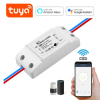 Tuya Smart WiFi Switch App Voice Control Smart Home Switch Relay Breaker 10A Works With Alexa Google Home No Hub Required