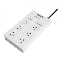 รางปลั๊กไฟ มอก. 6 ช่อง 3 เมตร DATA รุ่น DT6218 สีขาว