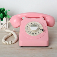 懷舊老式轉盤電話機旋轉復古電話仿古家用辦公酒店固定座機金屬鈴「限時特惠」
