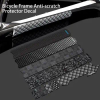 1 Set Stylish Faux Leather Bike Chain Sticker Waterproof Protective Cycling Chain Decal Bicycle Frame Anti-scratch Sticker