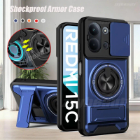 Casing For Redmi 15C 5G 4G 2026 Case Shockproof Armor Magnetic Ring Cover For Redmi15C Xiaomi POCO C